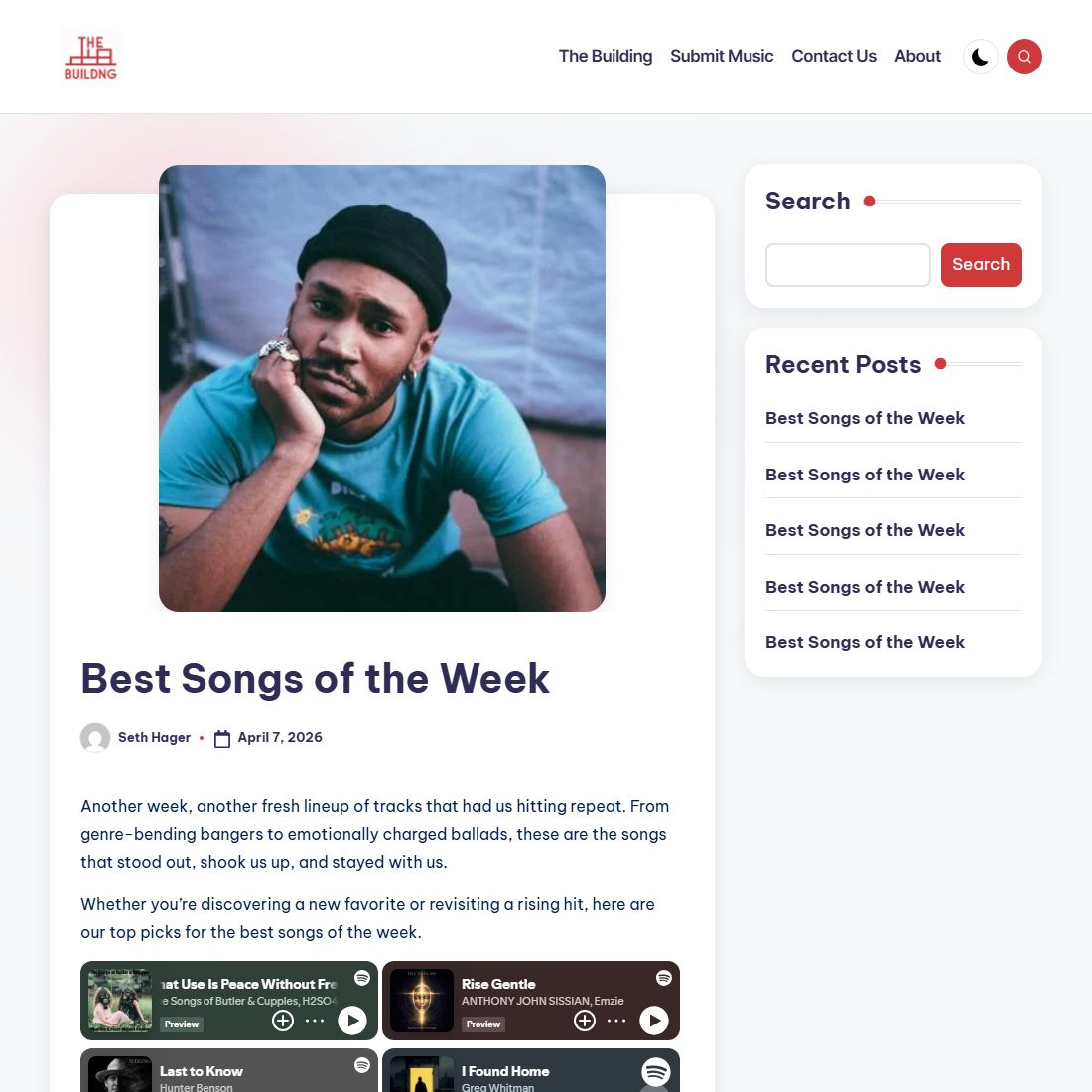The Building — Best Songs of the Week